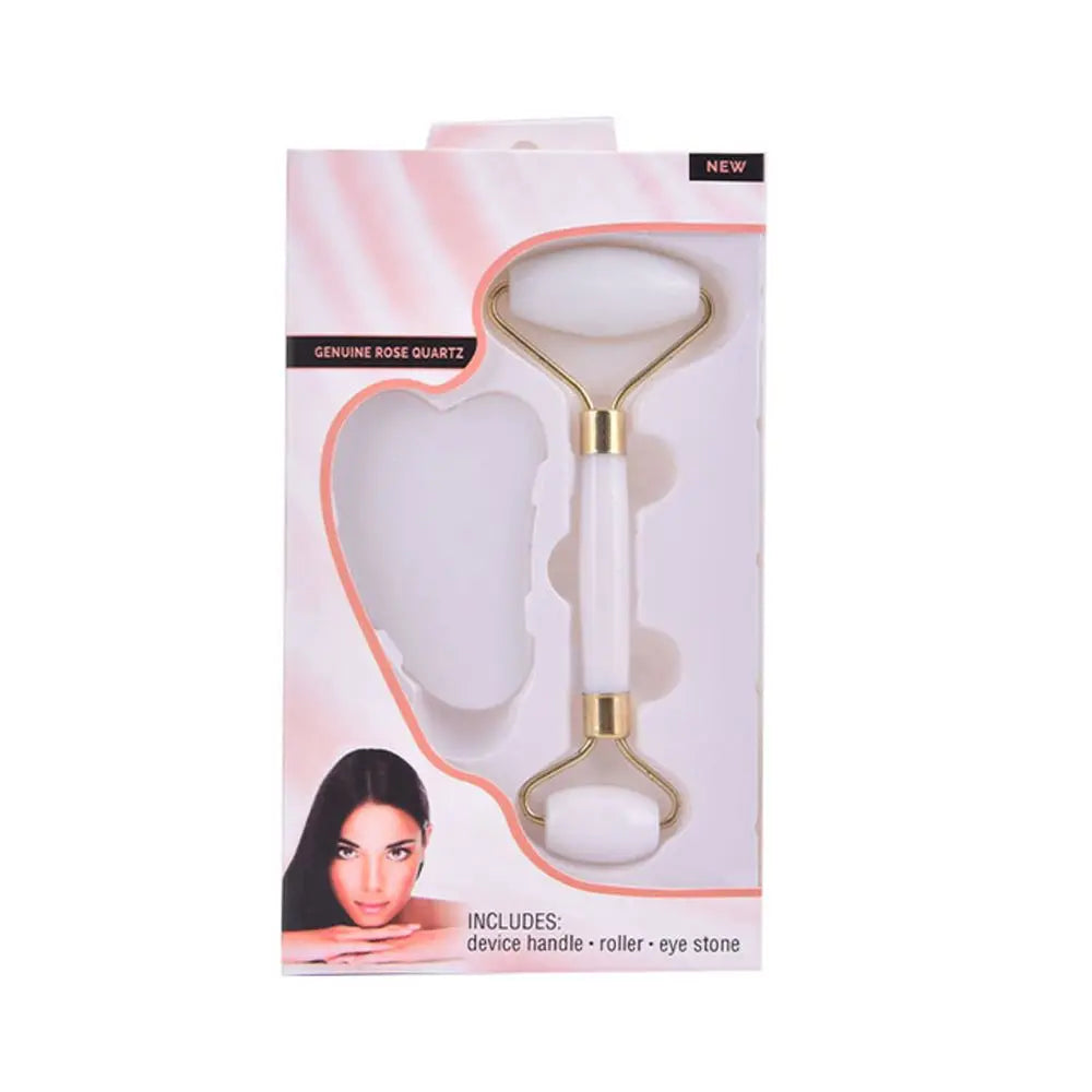 Massage facial relaxant pour femmes : rouleau de massage anti-âge et anti-rides, effet lifting, double tête.