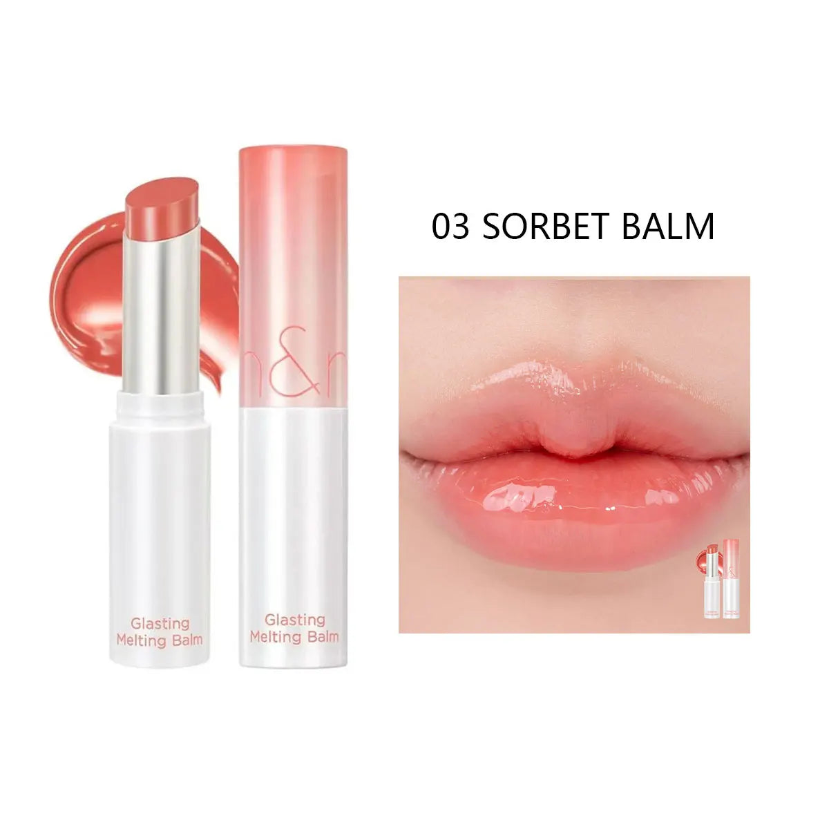 Baume fondant brillant rom&nd (01-09), Toucher doux, Fini brillant non collant, Fraîcheur garantie, Collection Festive, K-Beauty, Maquillage