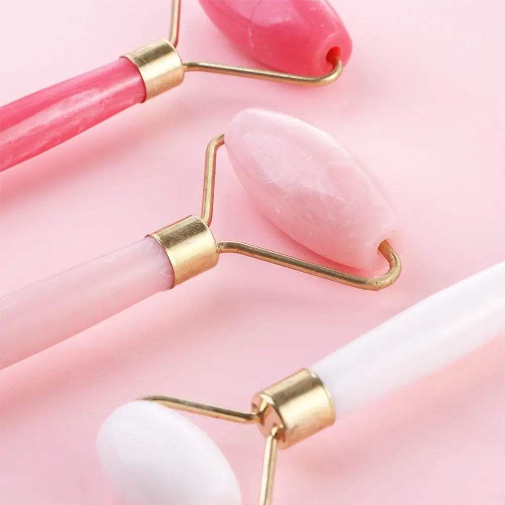 Massage facial relaxant pour femmes : rouleau de massage anti-âge et anti-rides, effet lifting, double tête.