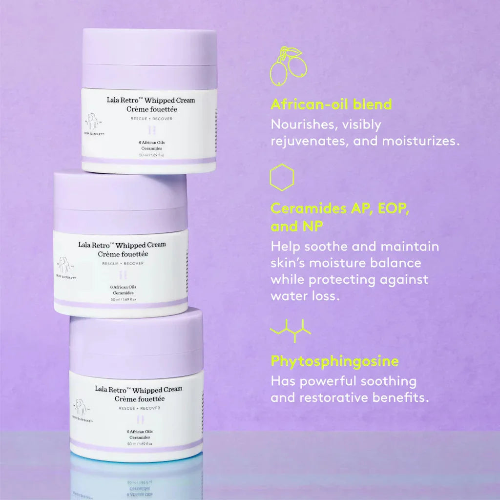 Lala Retro Crème Fouettée Protéine Polypeptide Renforce Hydrate Base Anti-âge Soin Visage