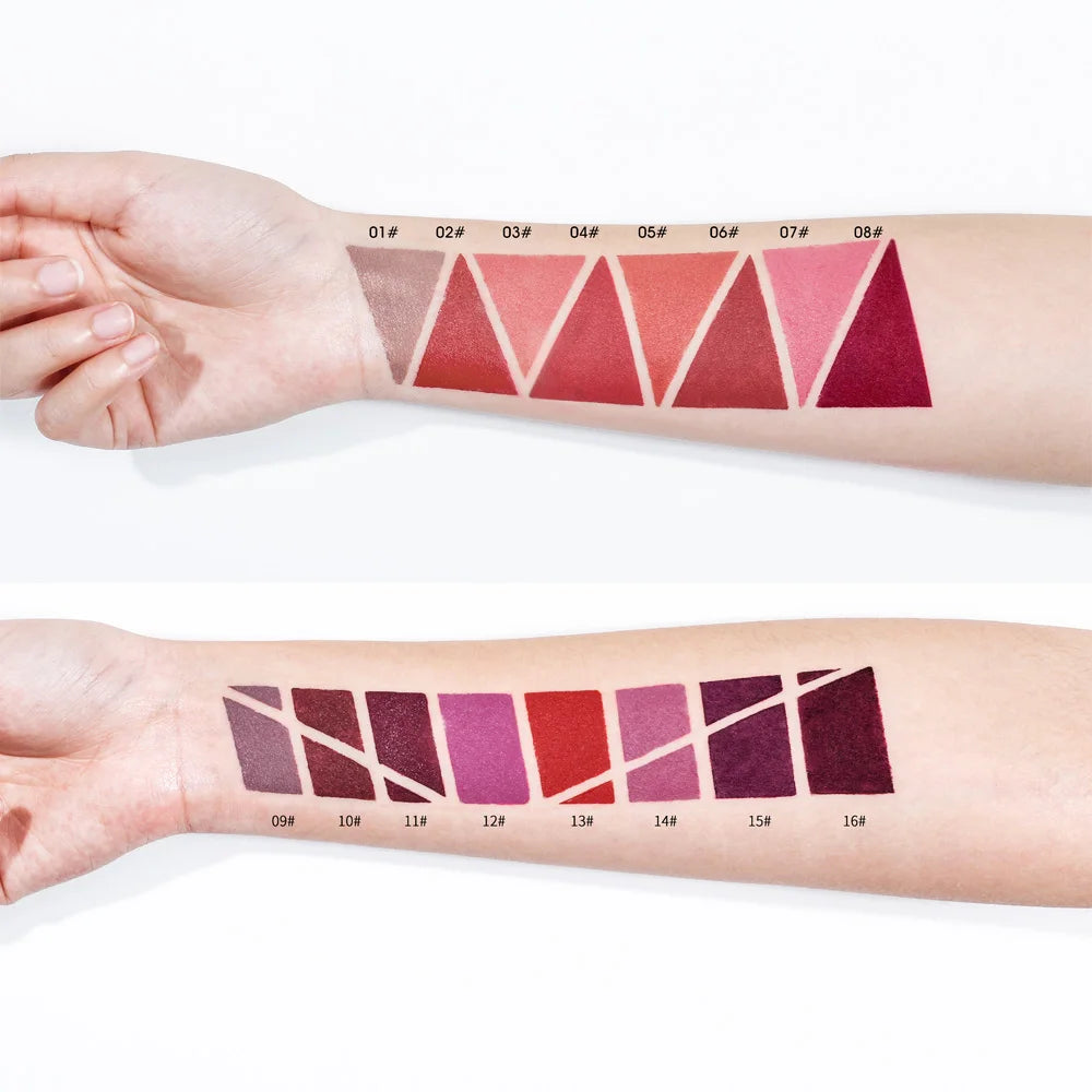 Pudaier Maquillage Rouge à lèvres mat 2 en 1 et crayon à lèvres Nude Baume à lèvres crème mat