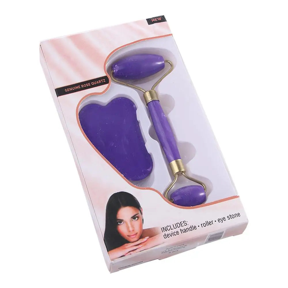 Massage facial relaxant pour femmes : rouleau de massage anti-âge et anti-rides, effet lifting, double tête.